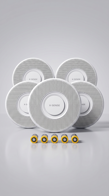 Set detectoare fum inteligente X-SENSE WiFi XS0B-MR61, 6 bucăți + stație bază