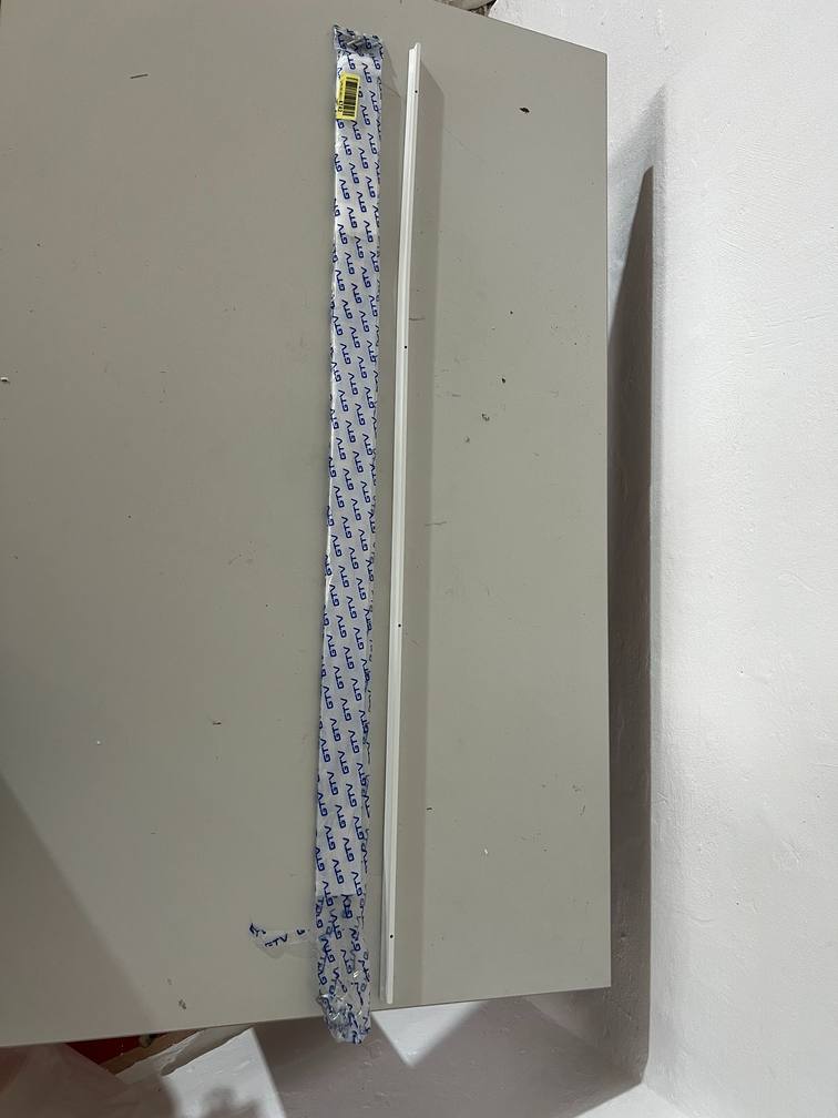 GTV Long PILLAR – Tirador pentru mobilier, aluminiu alb mat, 1200 mm