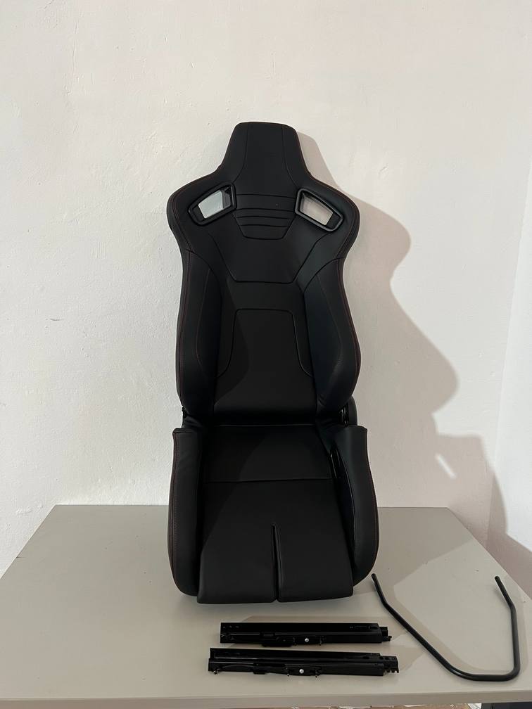 Scaun sport auto Simoni Racing Emerson SRS/11S, rabatabil, Eco-Piele Neagră/Carbon Look