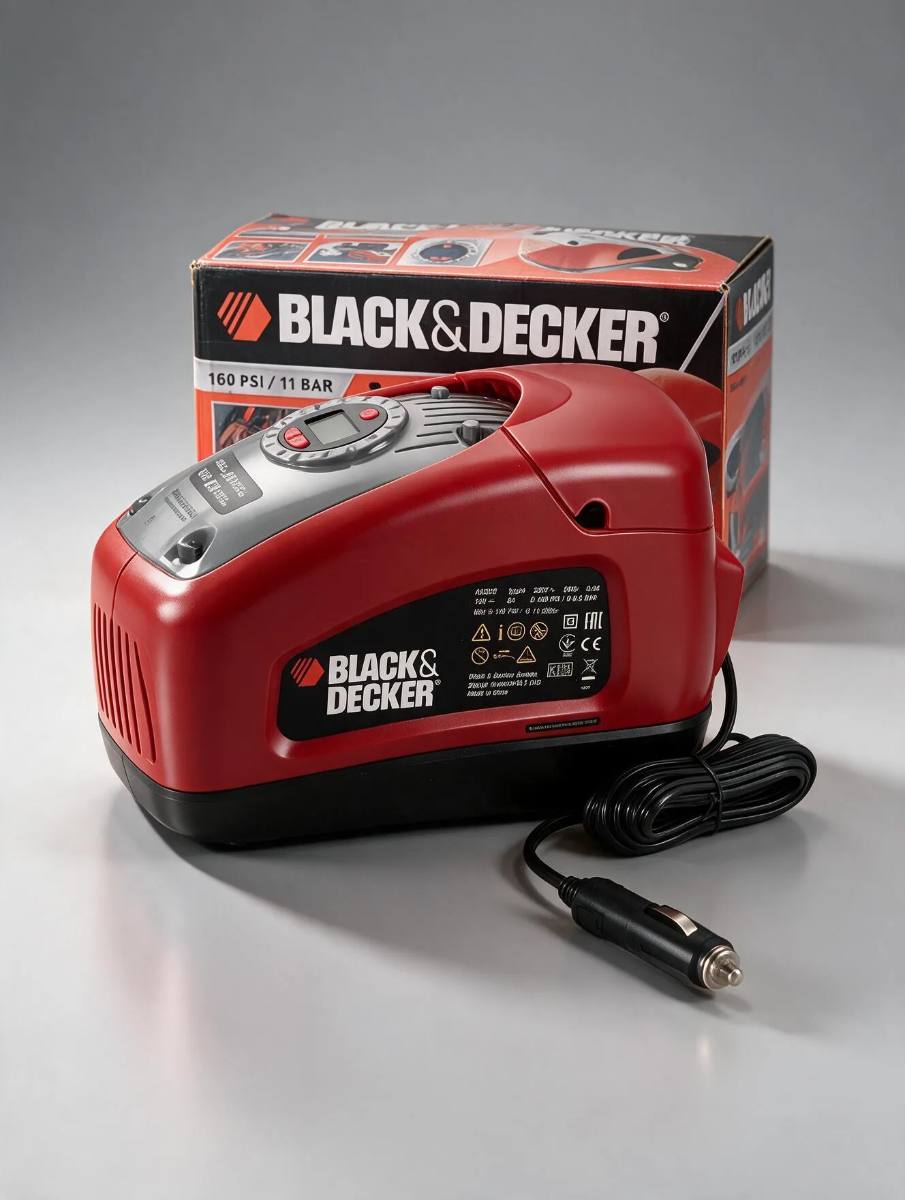 BLACK+DECKER ASI300-QS – Compresor / Inflator digital 160 PSI, 230V & 12V