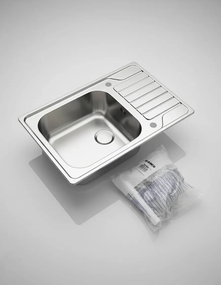 BLANCO DINAS XL 6 S Compact – Chiuvetă de bucătărie din inox, 78 × 50 × 20,4 cm