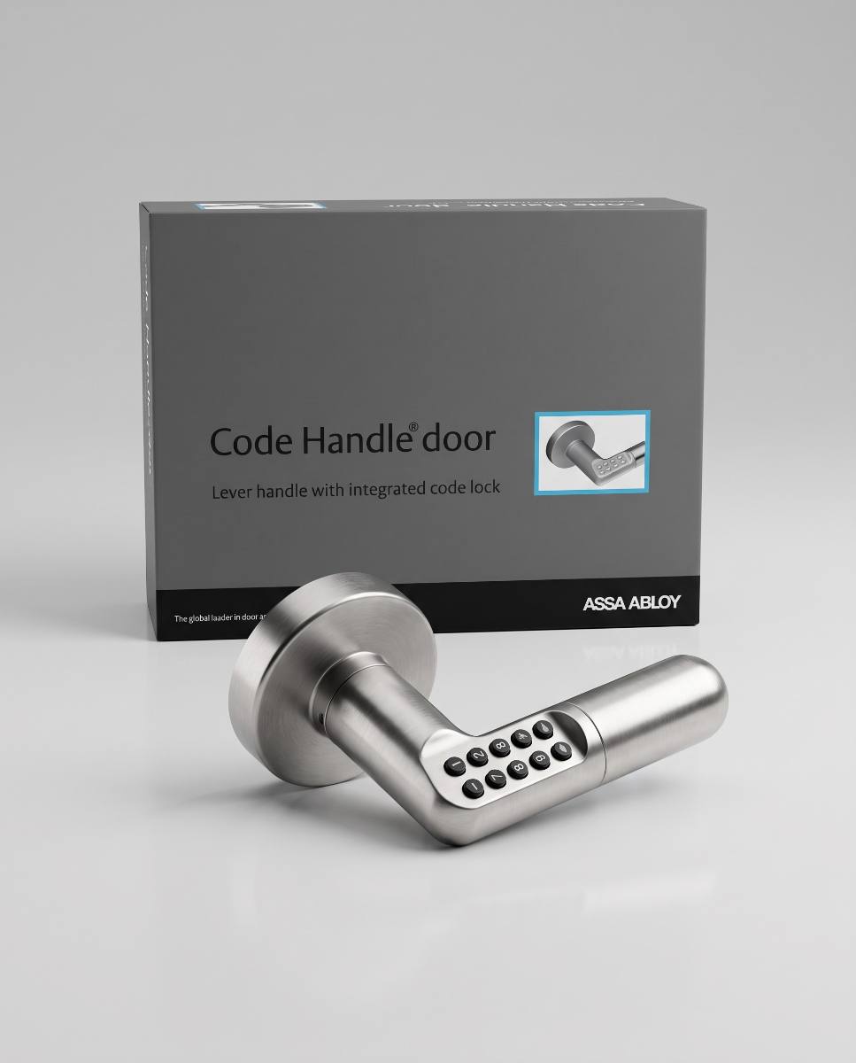 Mâner digital pentru ușă ASSA ABLOY Code Handle cu PIN